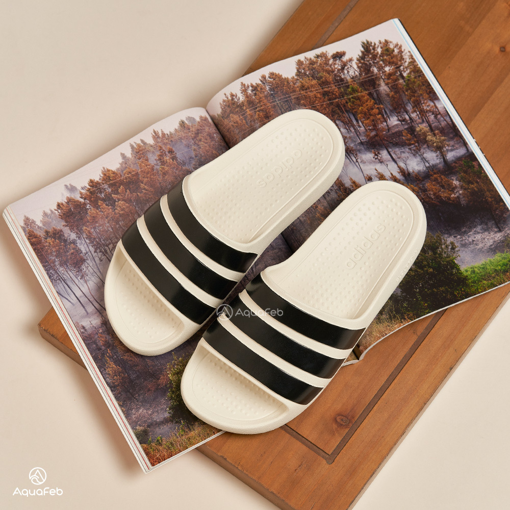 Adidas Adilette Flow 男鞋 女鞋 白黑色 中性 一體成形 防滑 運動 拖鞋 IG6858
