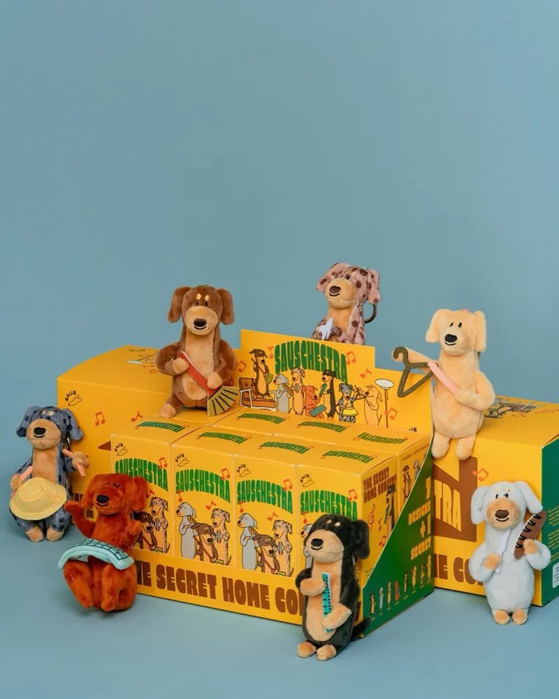 <泰國爆紅!>Benkoff Cafe Sauschestra 臘腸狗 吊飾 盲盒