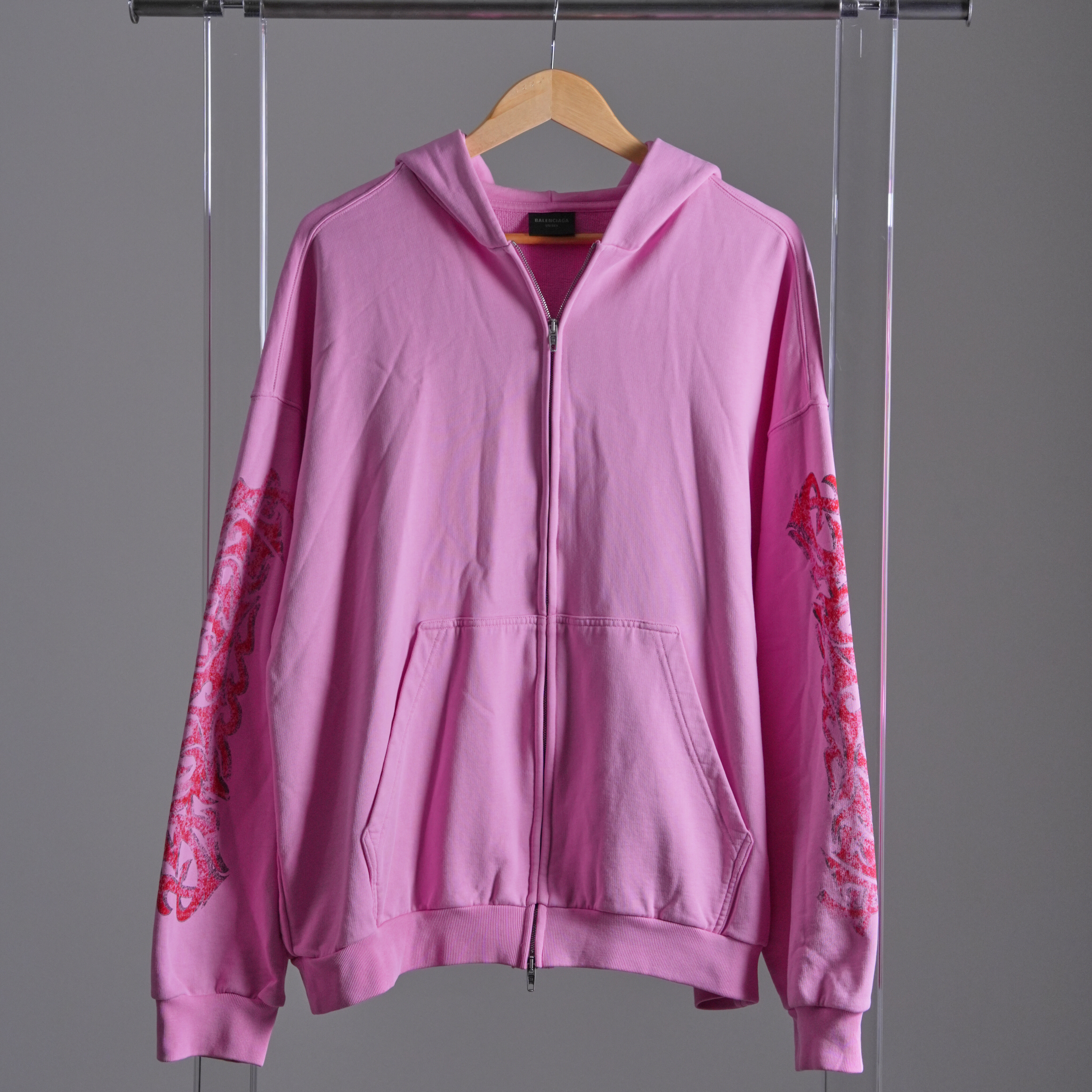 Balenciaga 粉色火焰運動外套