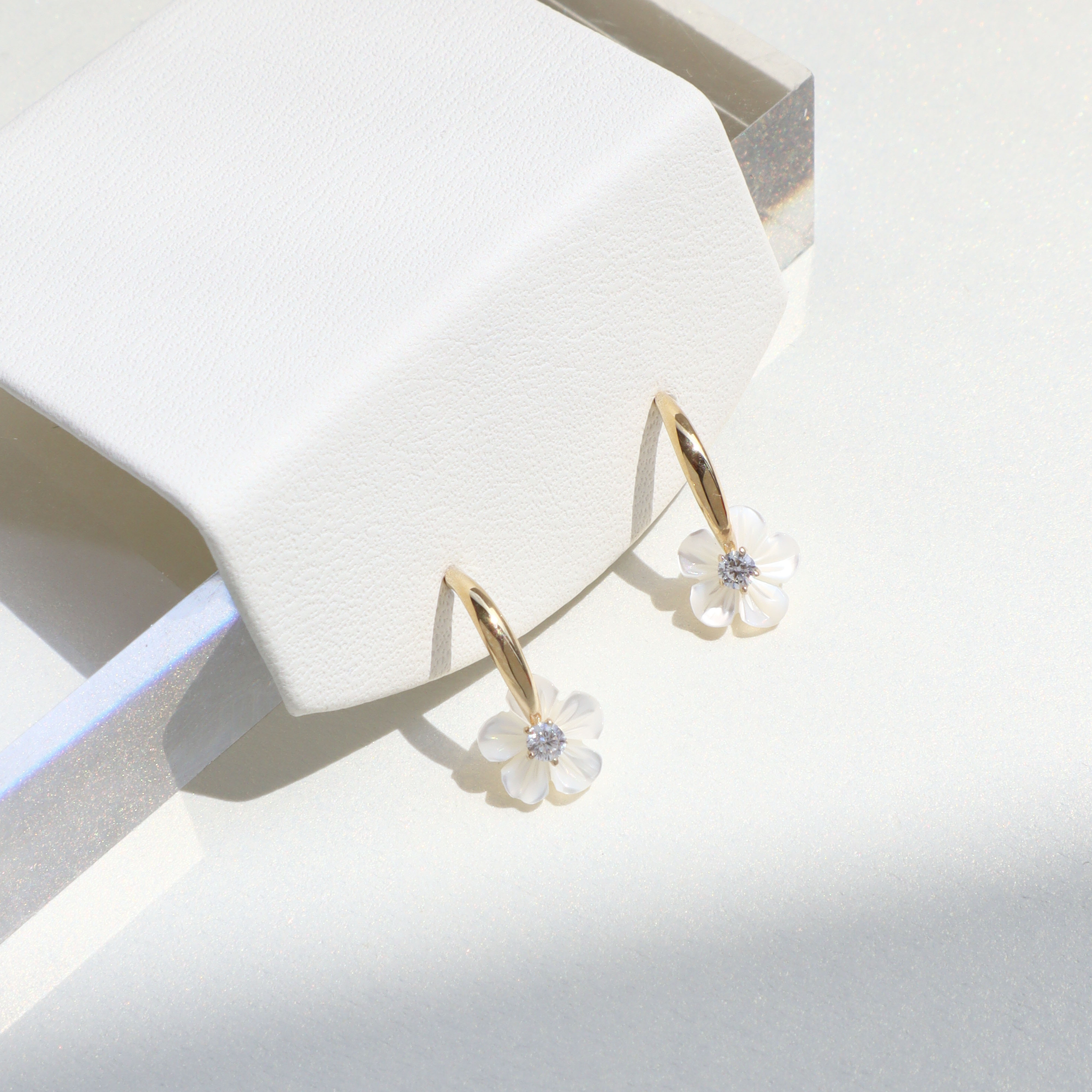 10K/小巧花語耳環