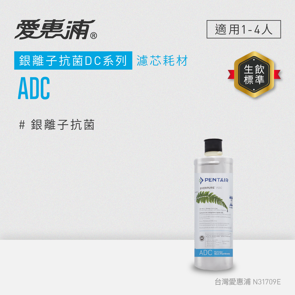 EVERPURE 愛惠浦 銀離子抗菌 DC系列 濾芯耗材 DIY更換/需安裝另計 (ADC)