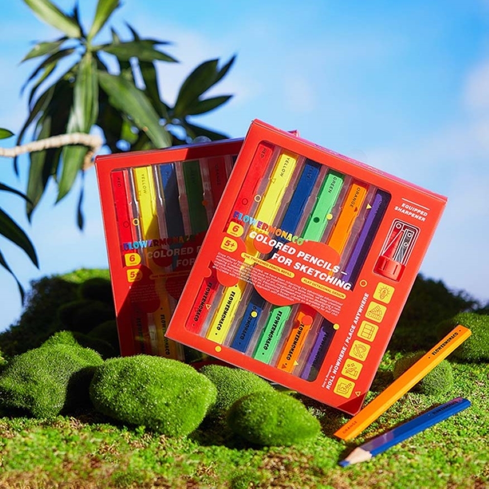 【童心星球】英國 Flowermonaco 兒童寫生彩鉛筆（附專用削鉛筆機）