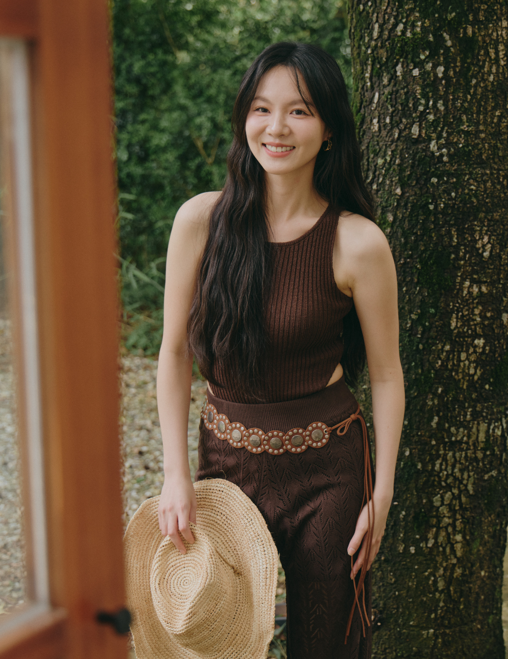 削肩Bodysuit 針織上衣（深咖/3尺寸）