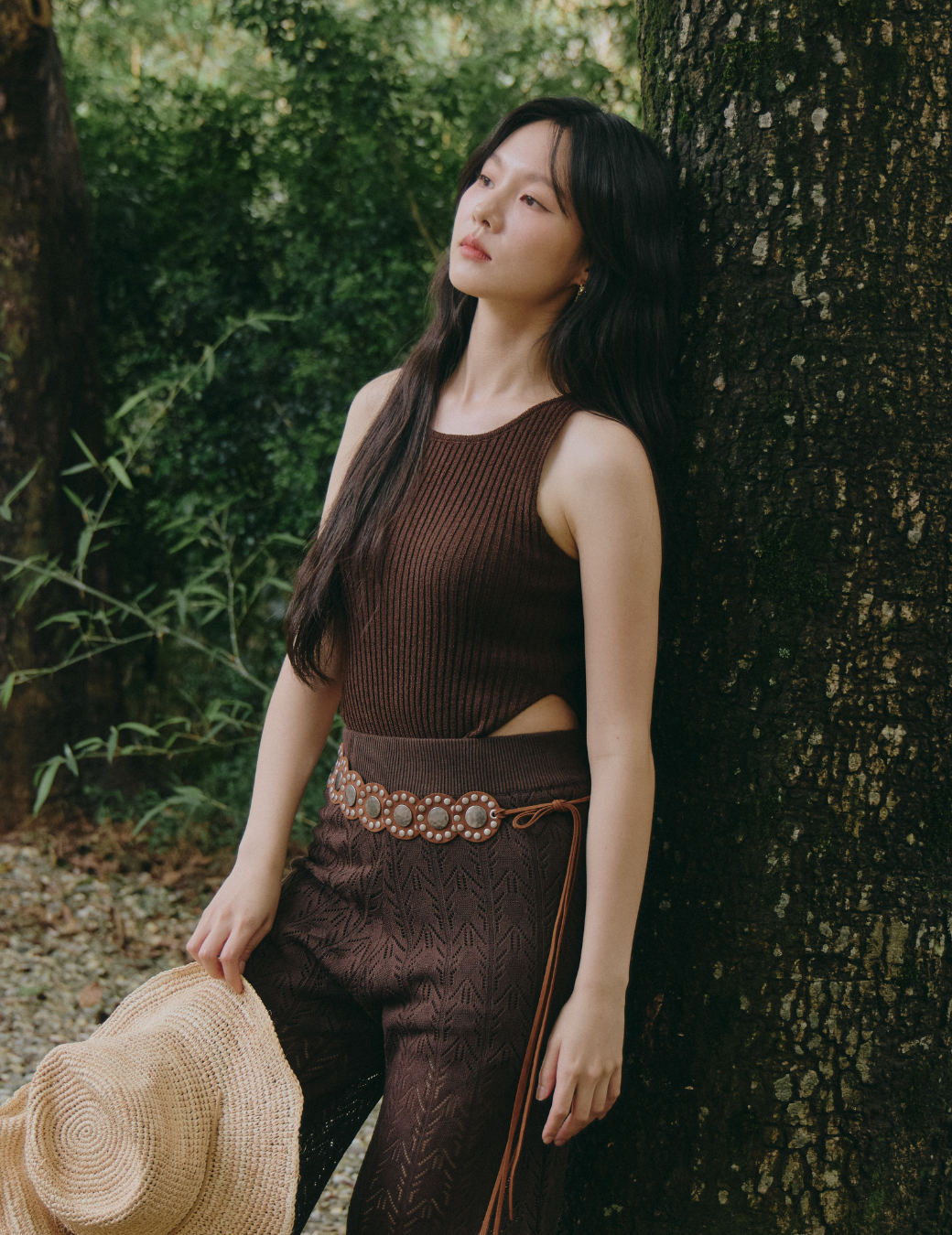 削肩Bodysuit 針織上衣（深咖/3尺寸）