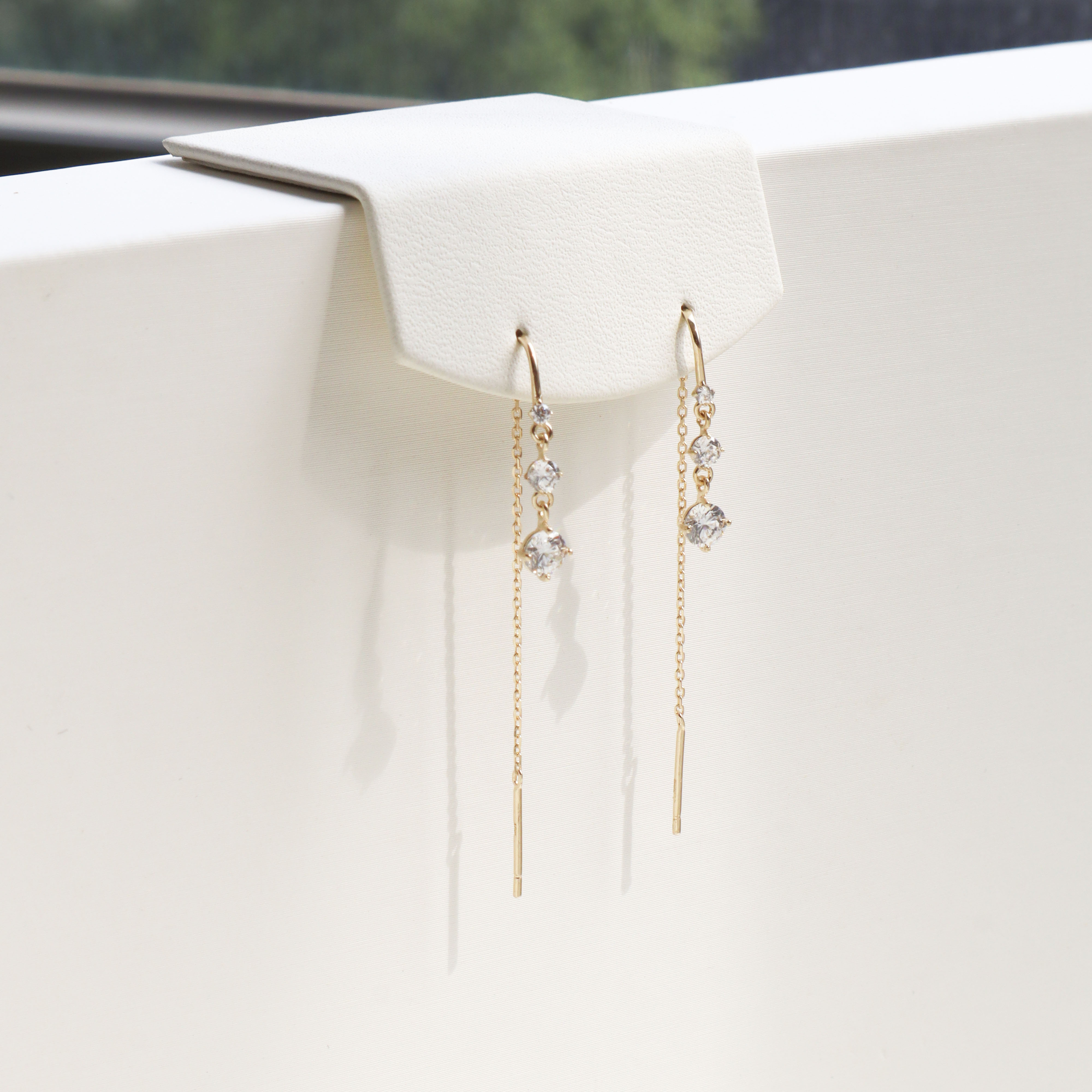 10K/閃耀長墜耳環