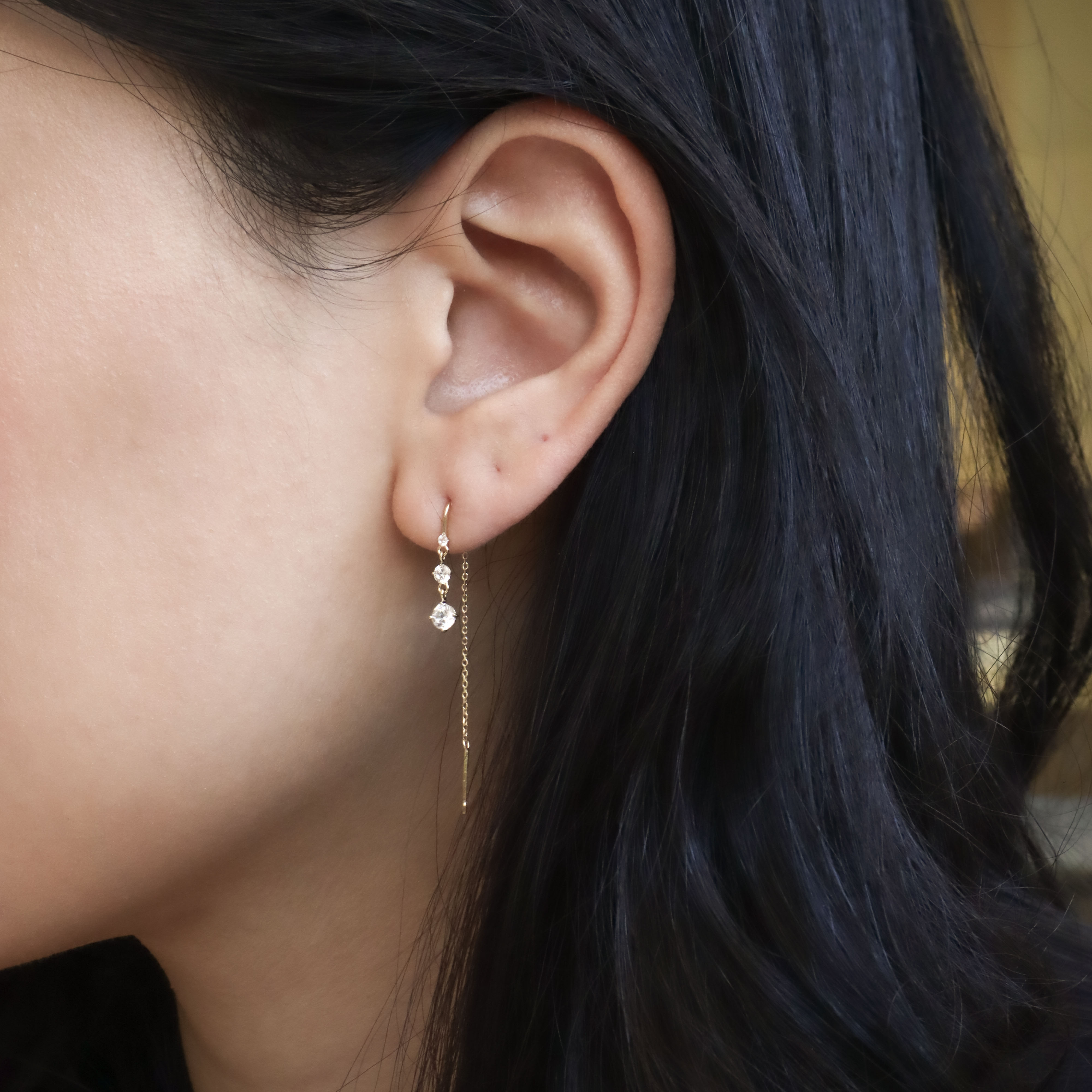 10K/閃耀長墜耳環