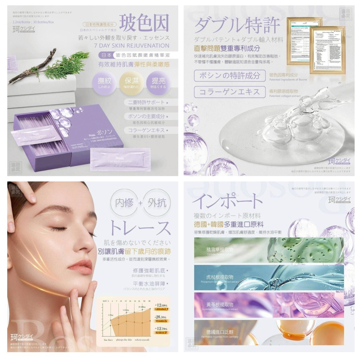 日本ケシダイ-玻色因賦顏提拉精華液