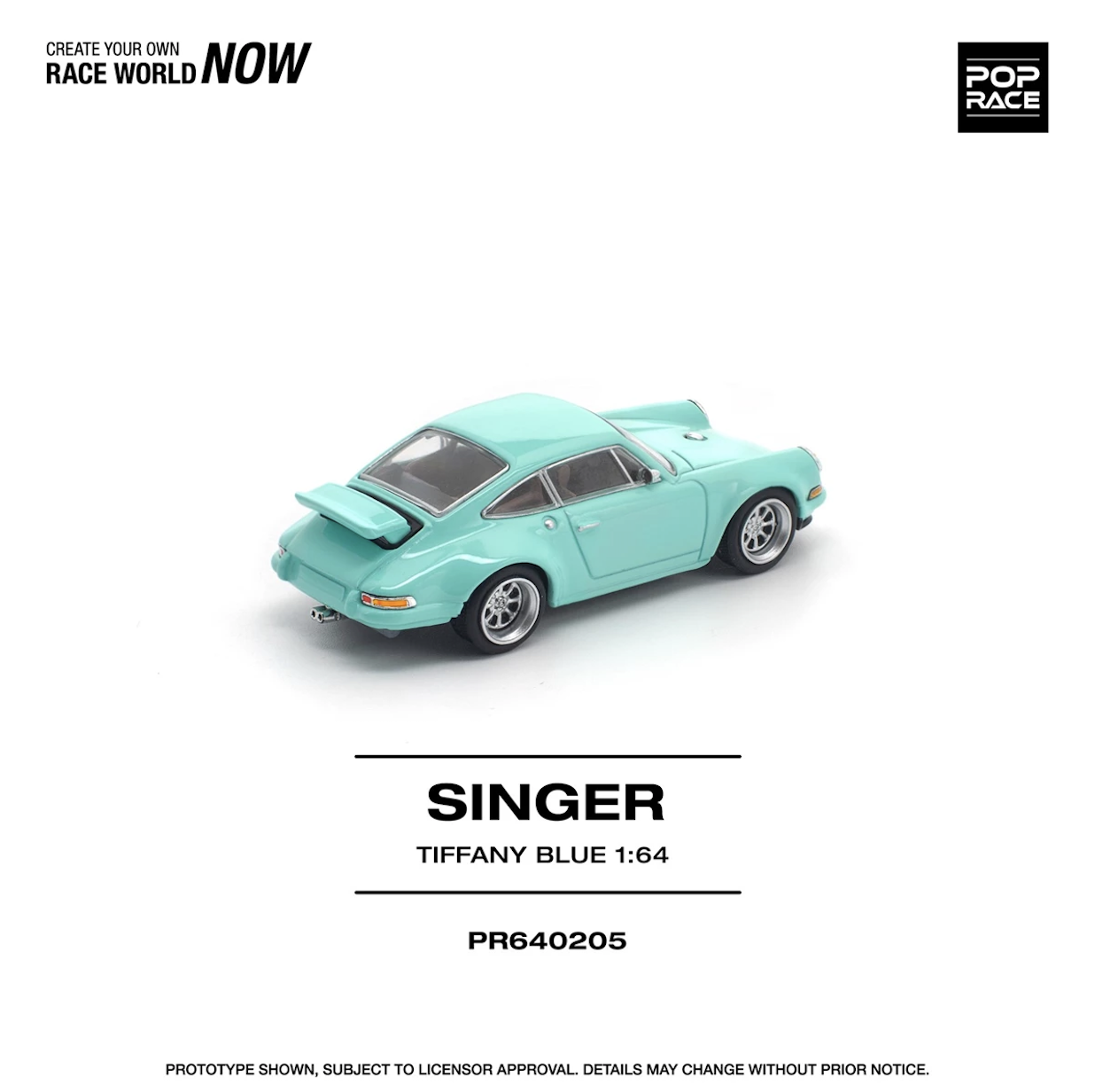【預訂】Pop Race 1/64 Singer 964 Tiffany Blue (PR640205)