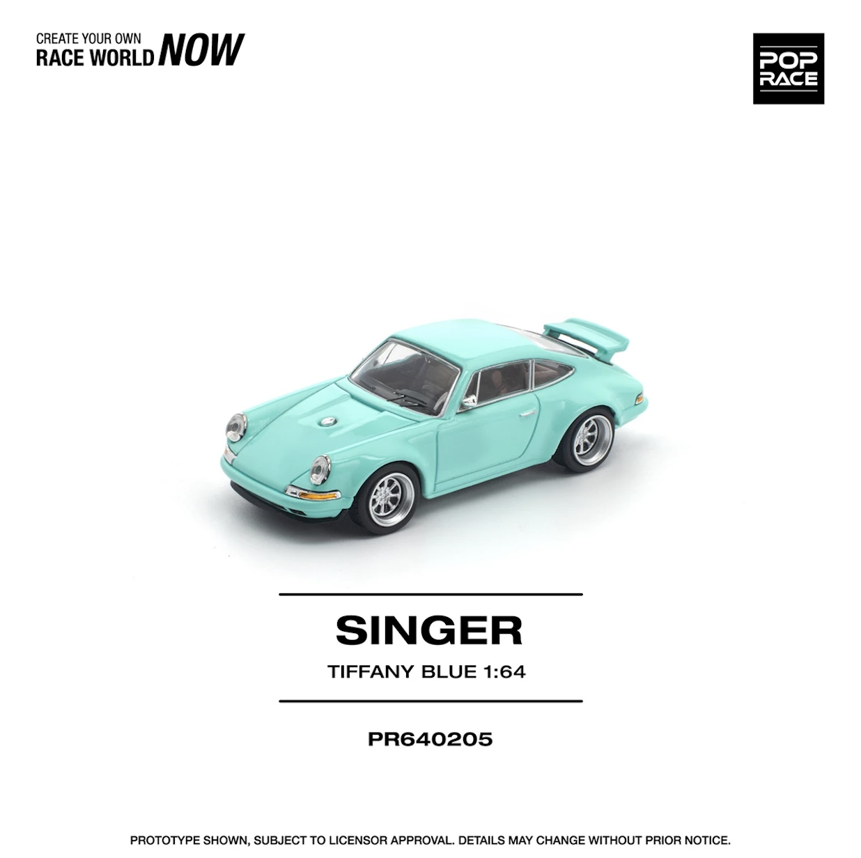 【預訂】Pop Race 1/64 Singer 964 Tiffany Blue (PR640205)