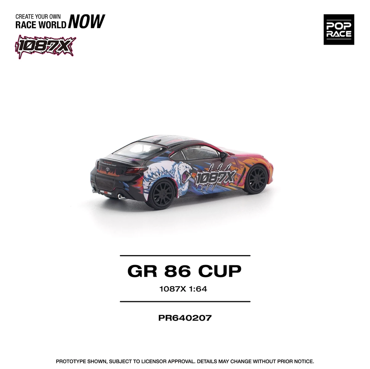 【預訂】Pop Race 1/64 1087X GR86 Cup (PR640207)