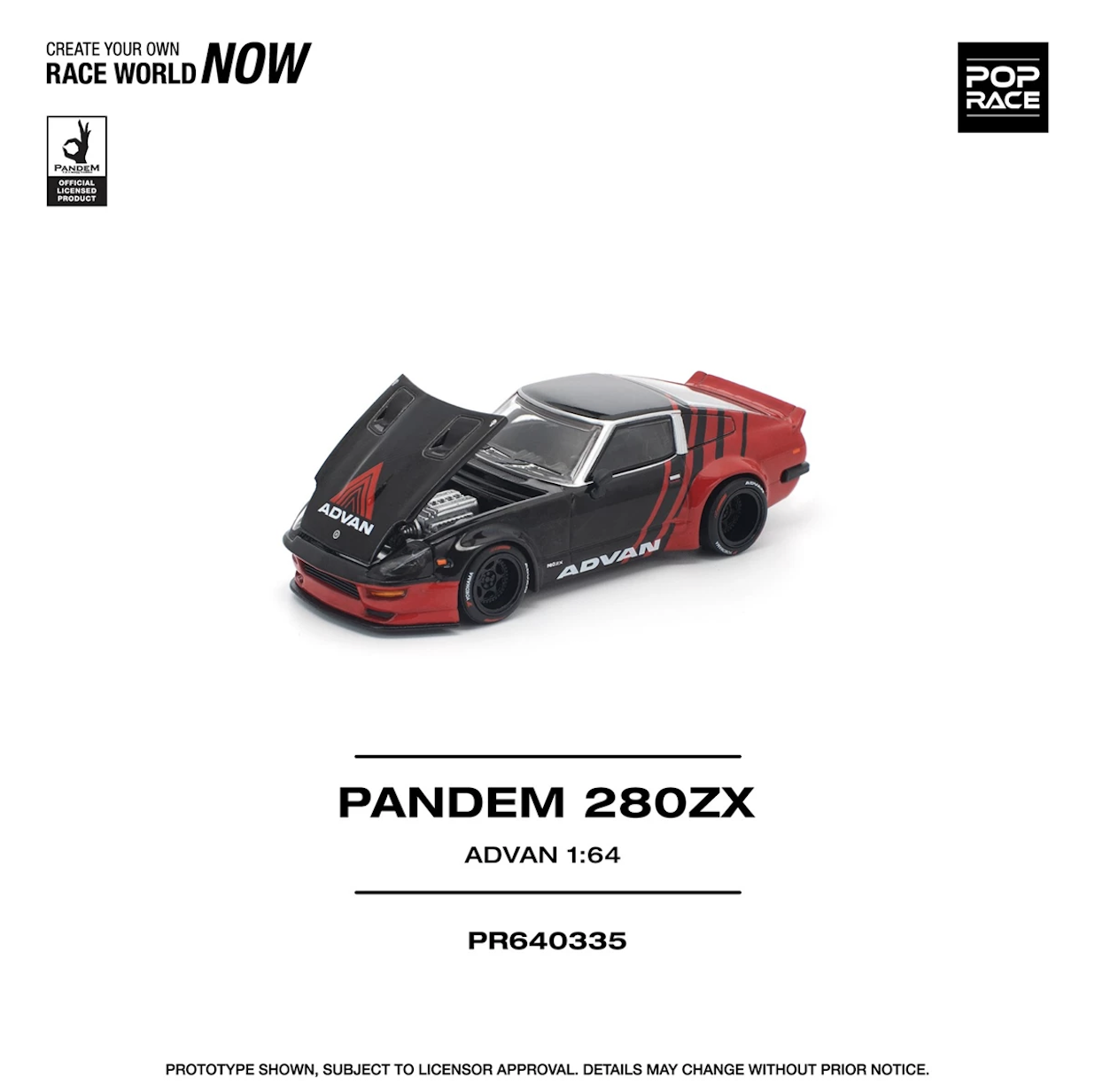 【預訂】Pop Race 1/64 Pandem 280ZX Advan (PR640335)