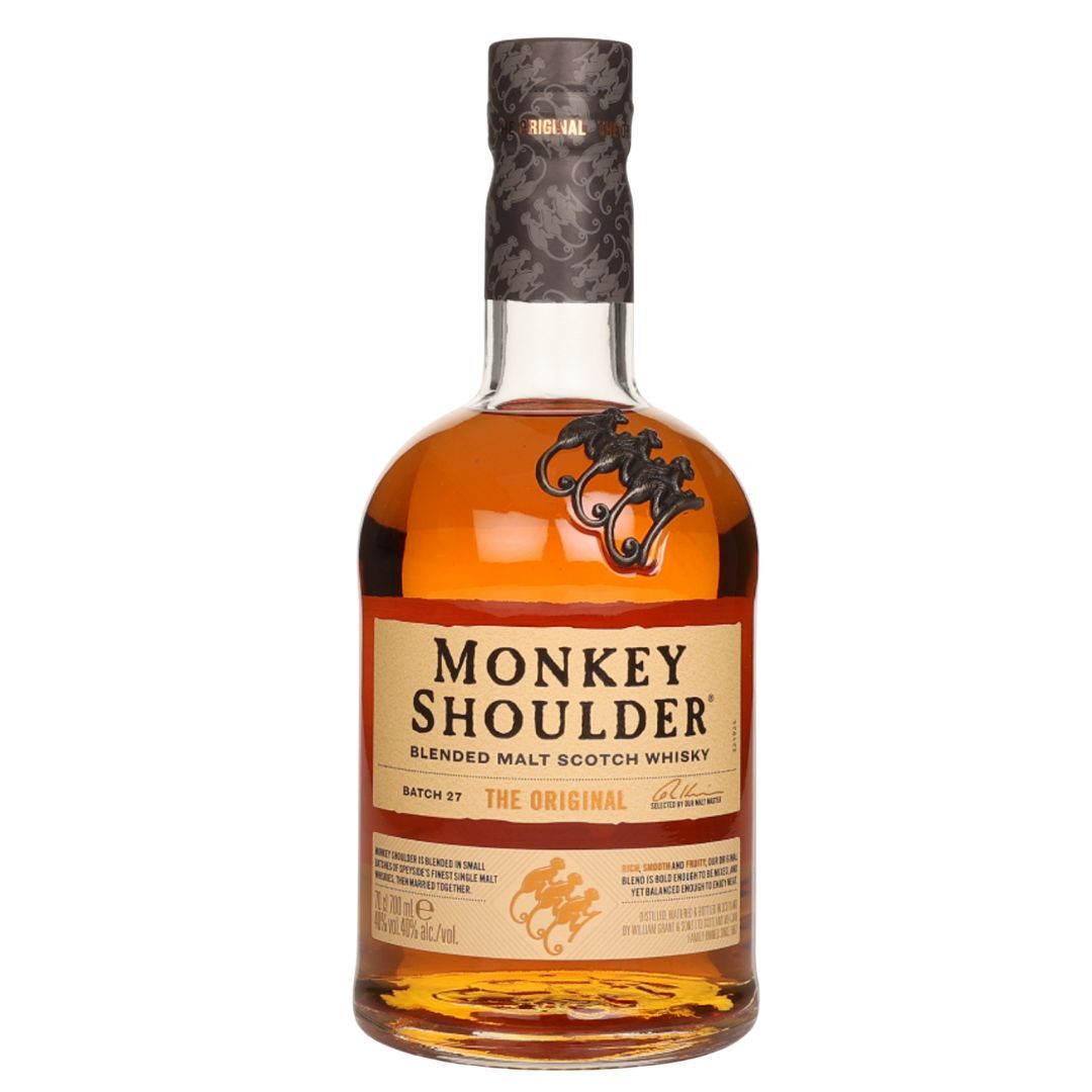 Monkey Shoulder Blended Malt Scotch Whisky (New Bottle) 700mL