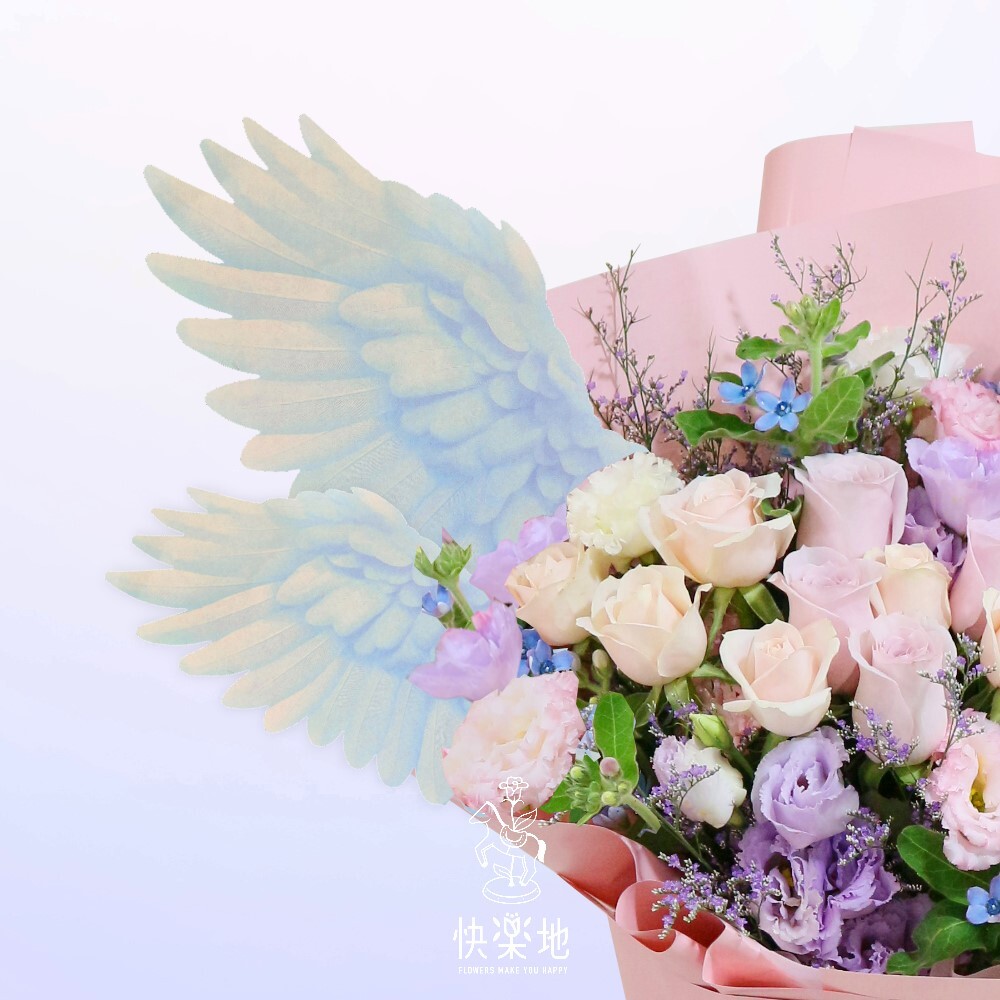 ♕獨家♕天使彩翼-粉紫 I 花束 I 鮮花 BF250383