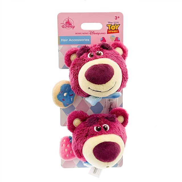 熊抱哥 Lotso 絨毛 大頭 造型 髮束 髮飾 2入組 玩具總動員 Toy Story -香港迪士尼樂園