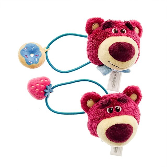 熊抱哥 Lotso 絨毛 大頭 造型 髮束 髮飾 2入組 玩具總動員 Toy Story -香港迪士尼樂園