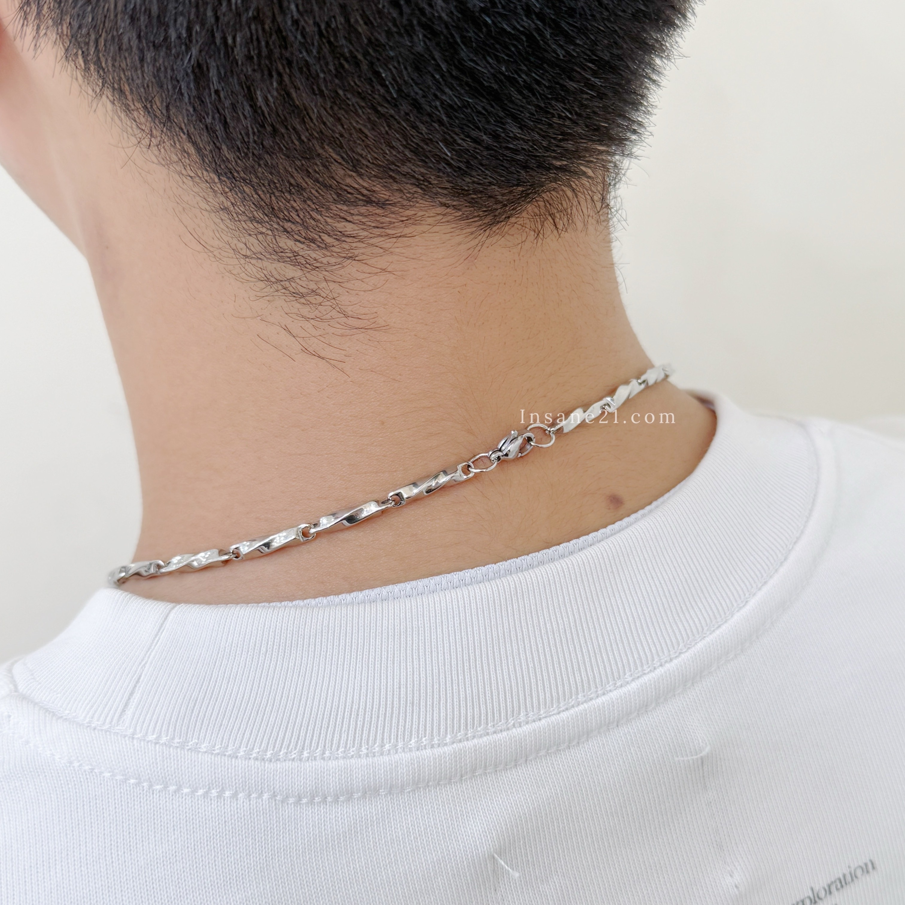 項鍊 螺旋 細鏈 簡約風 簡易風 百搭 中性