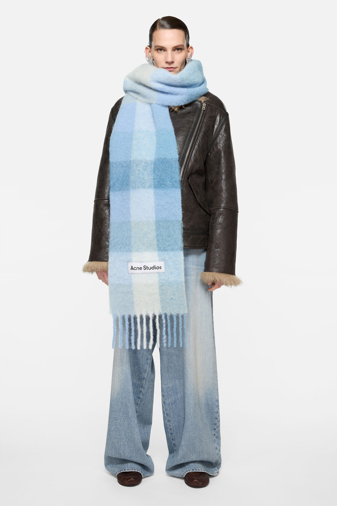 Acne Studios Mohair Checked Scarf
