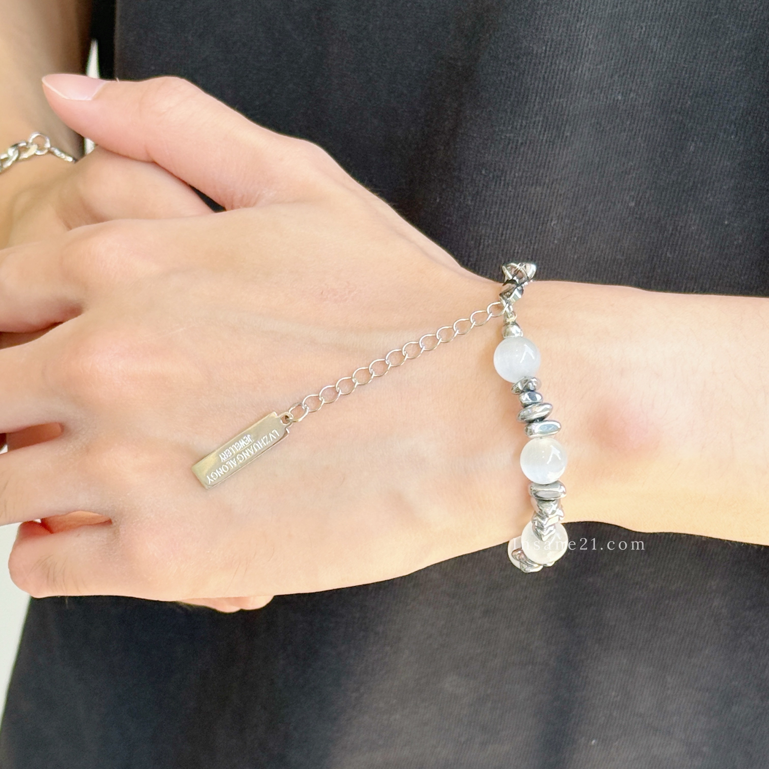 手鍊 串珠造型 貓眼石 配件 休閒 男女通用