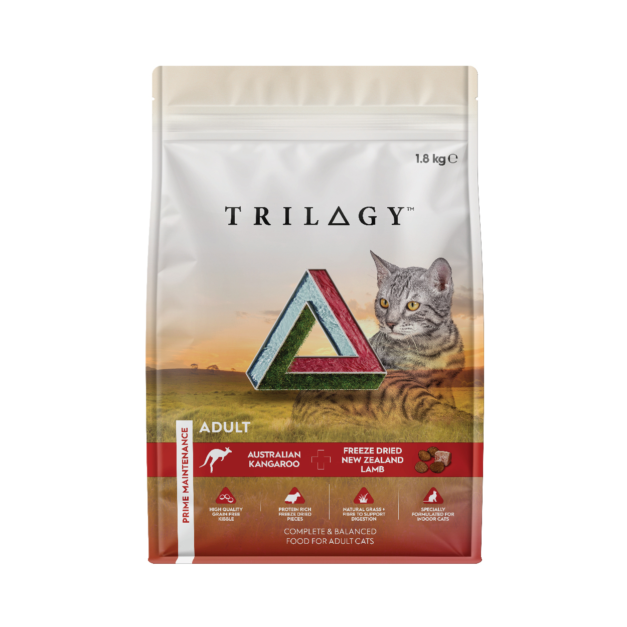 無穀物凍乾貓糧-袋鼠+羊肺凍乾 (1.8kg)