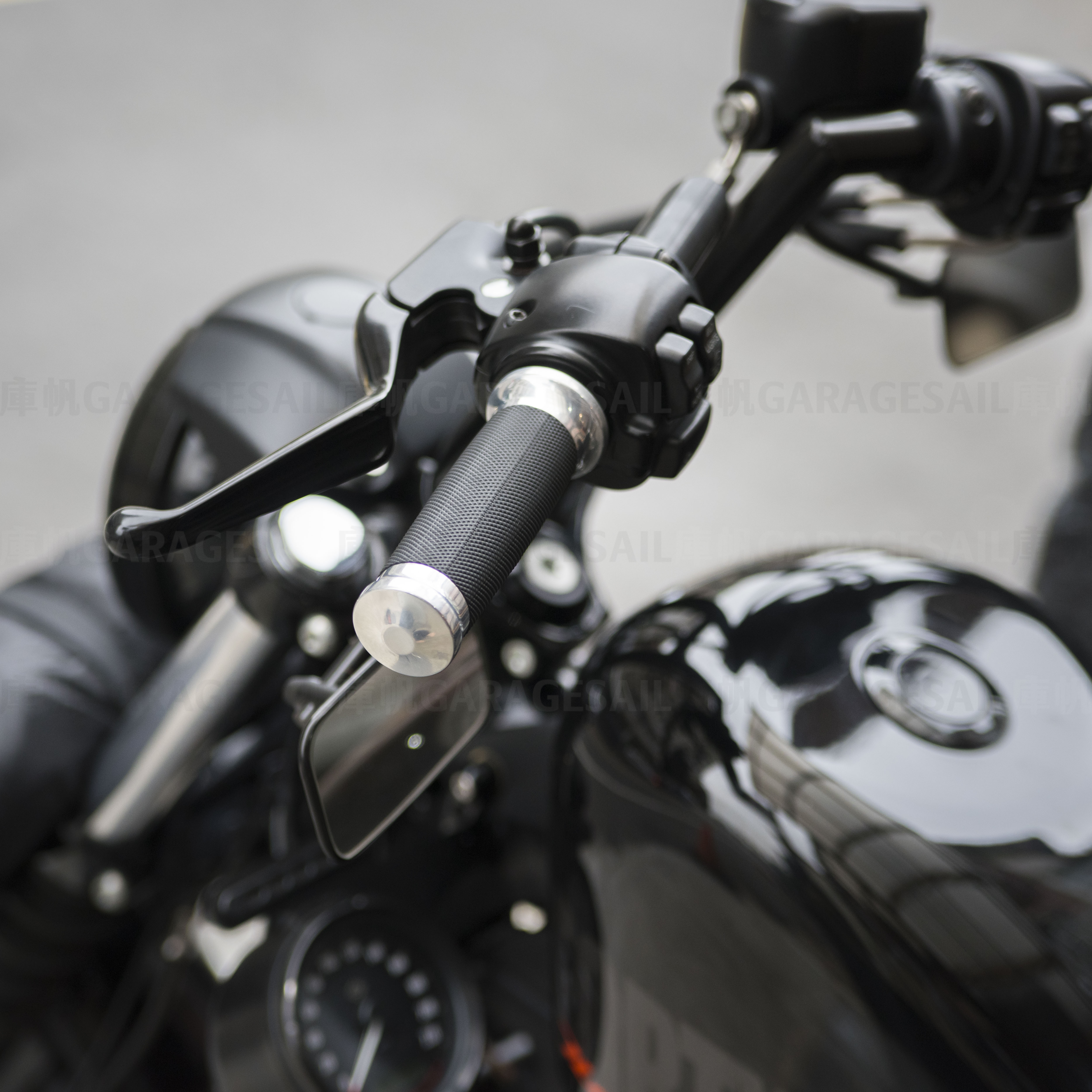 哈雷 專用 鋁合金握把套 - 電鍍銀