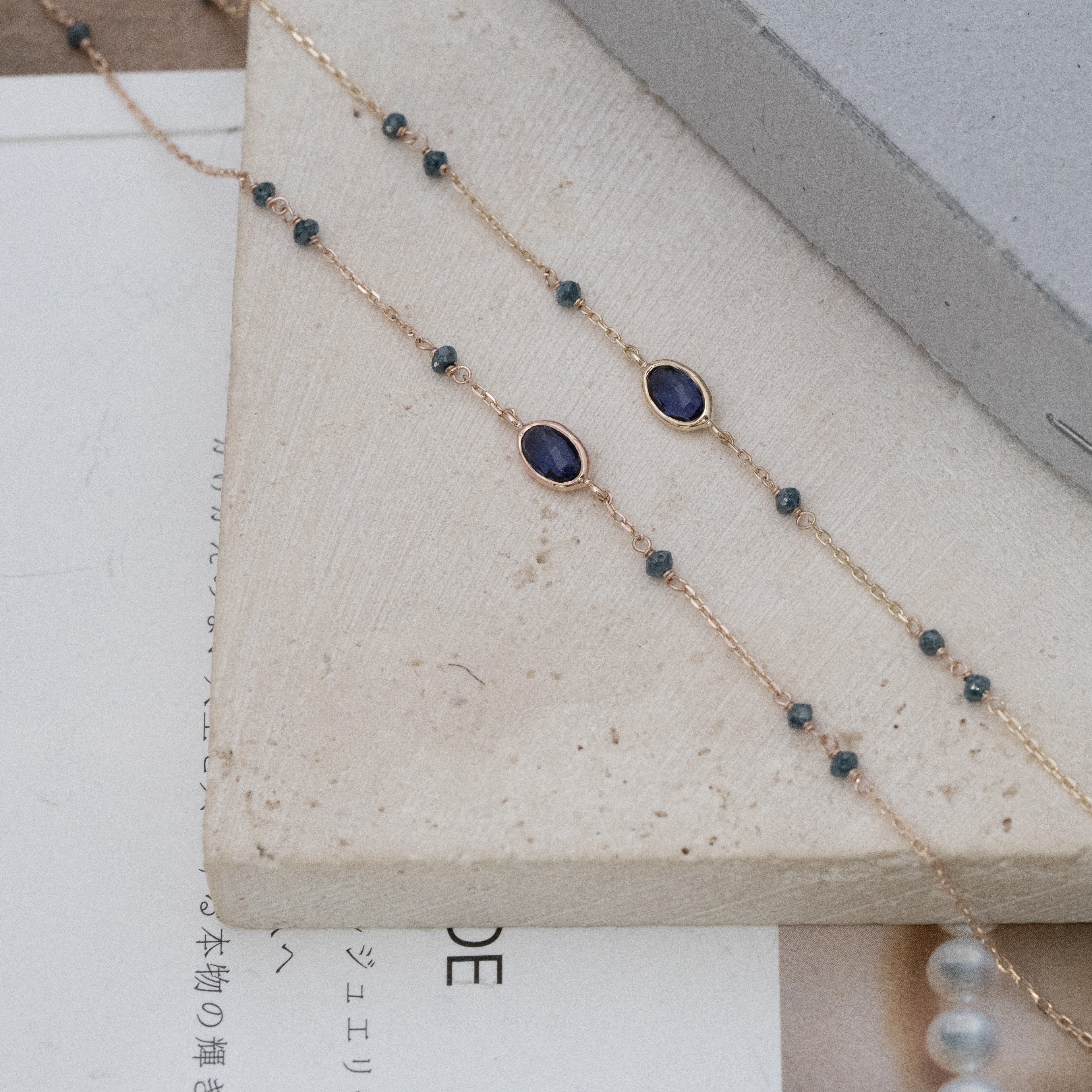 14kg200 主石：lolite 堇青石 小石：藍鑽石 自家款