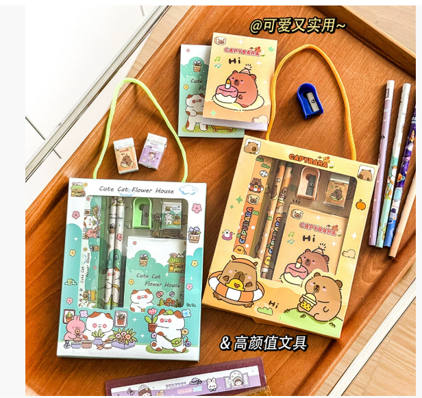 卡通文具套装6件套 随机