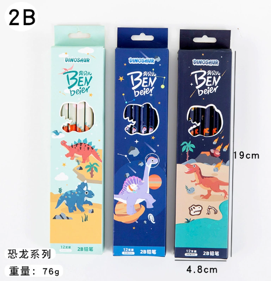 卡通2B铅笔一盒12支