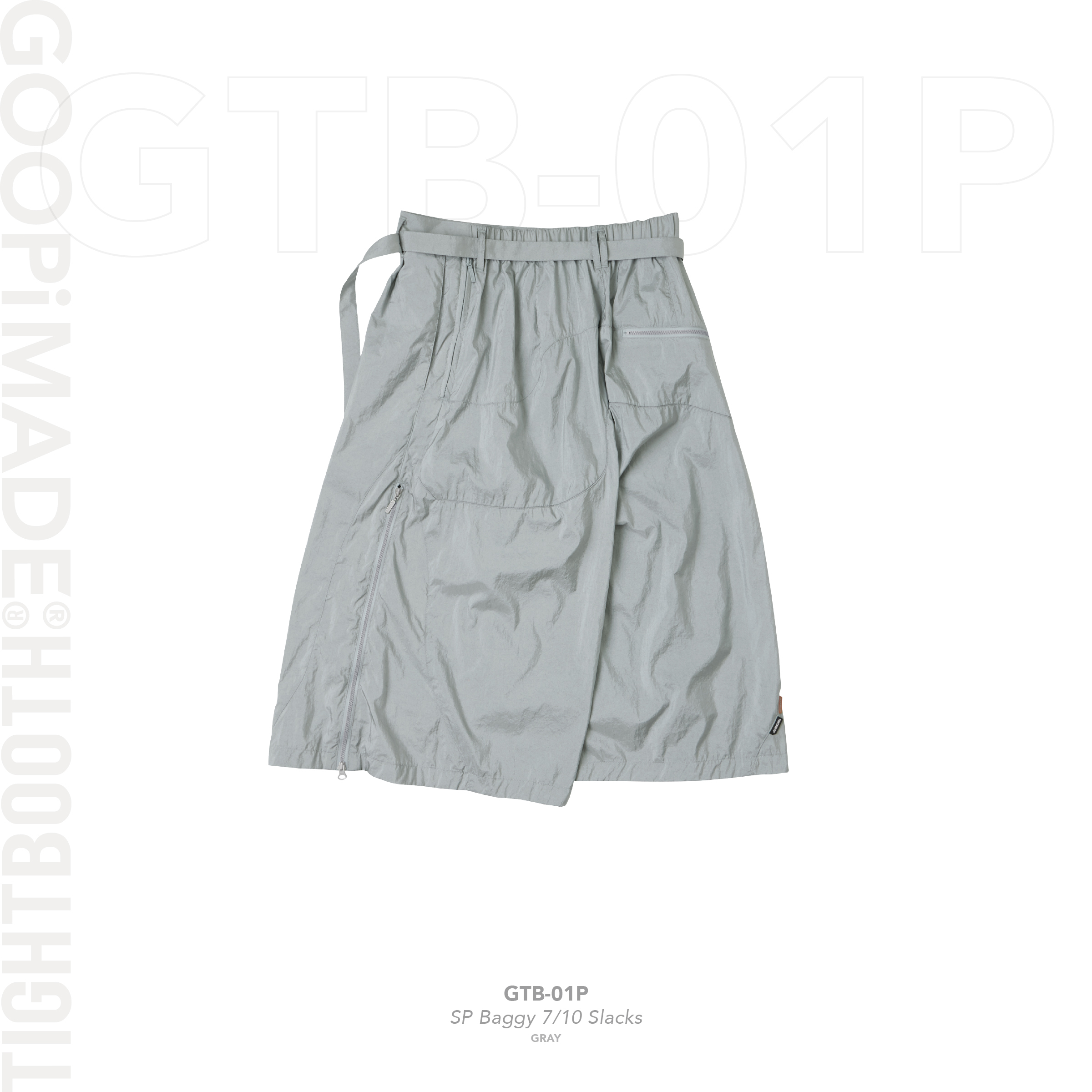 GTB-01P” SP Baggy 7/10 Slacks - Gray