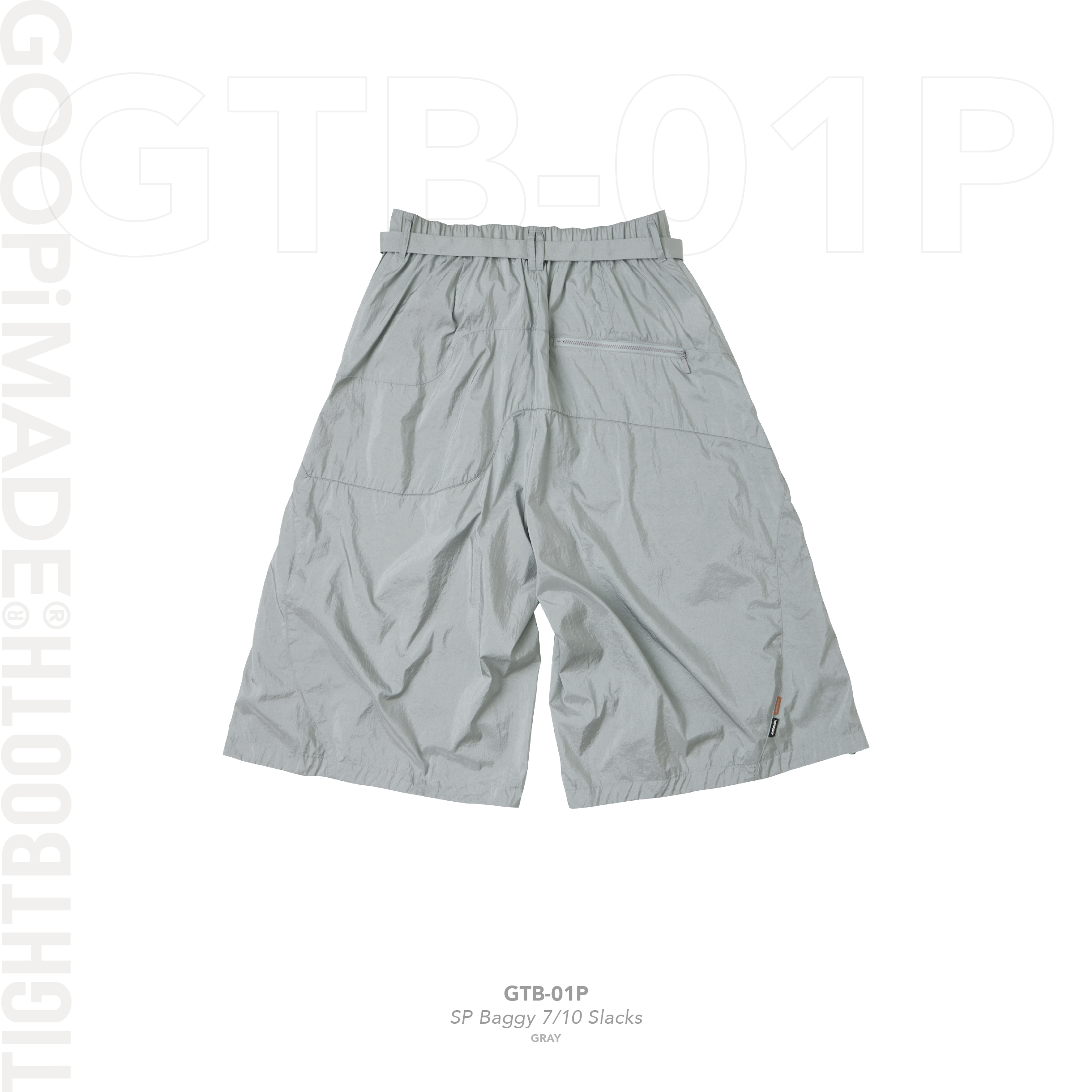 GTB-01P” SP Baggy 7/10 Slacks - Gray