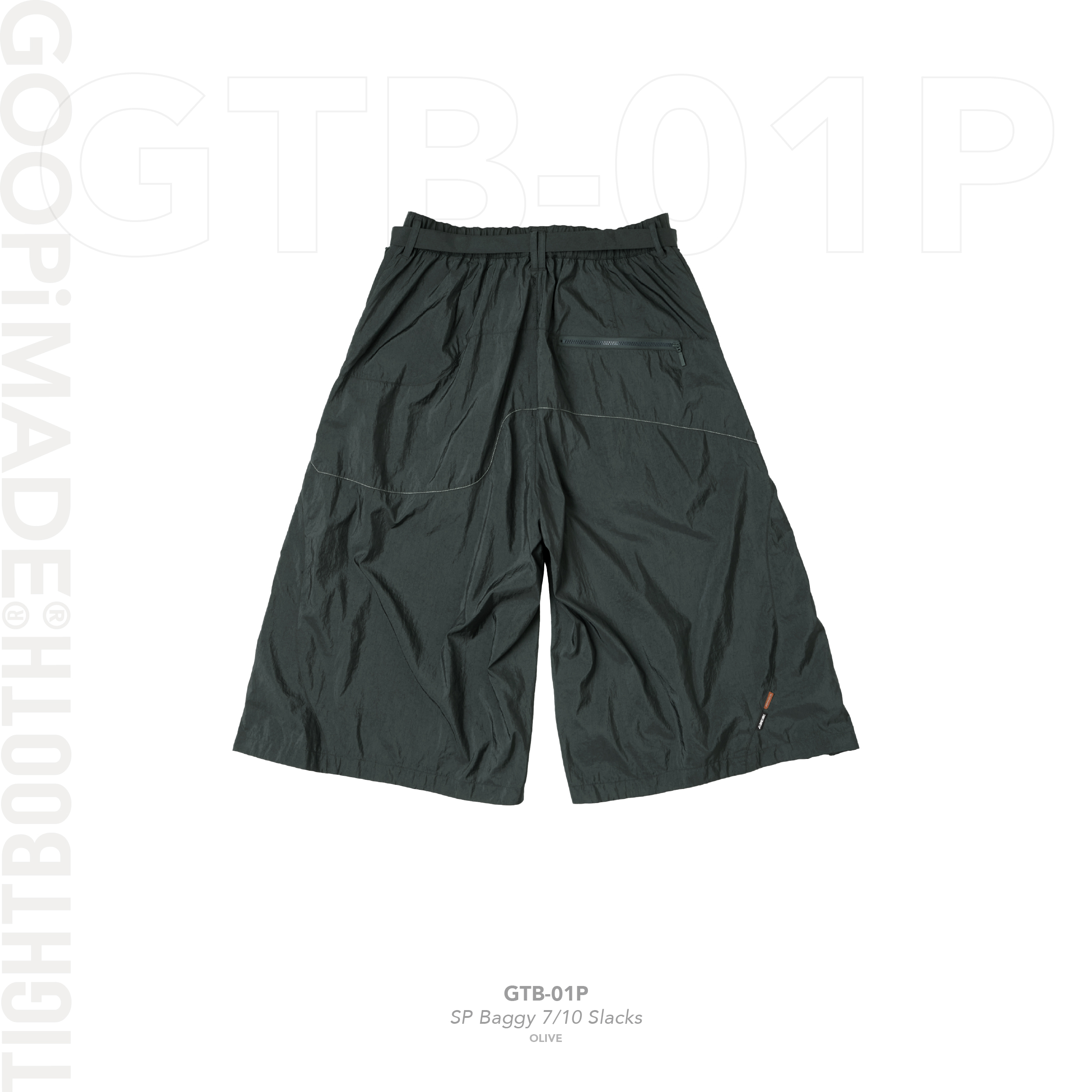 GTB-01P” SP Baggy 7/10 Slacks - Olive