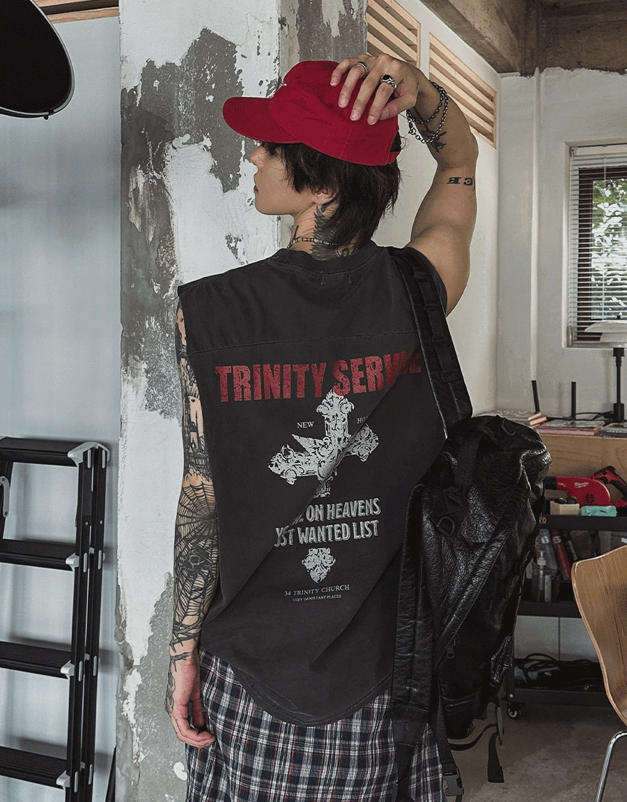 Shorid 顏料水洗背心