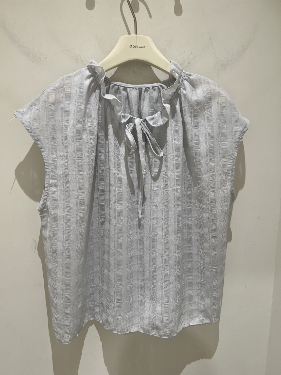 正韓雪紡格紋氣質上衣