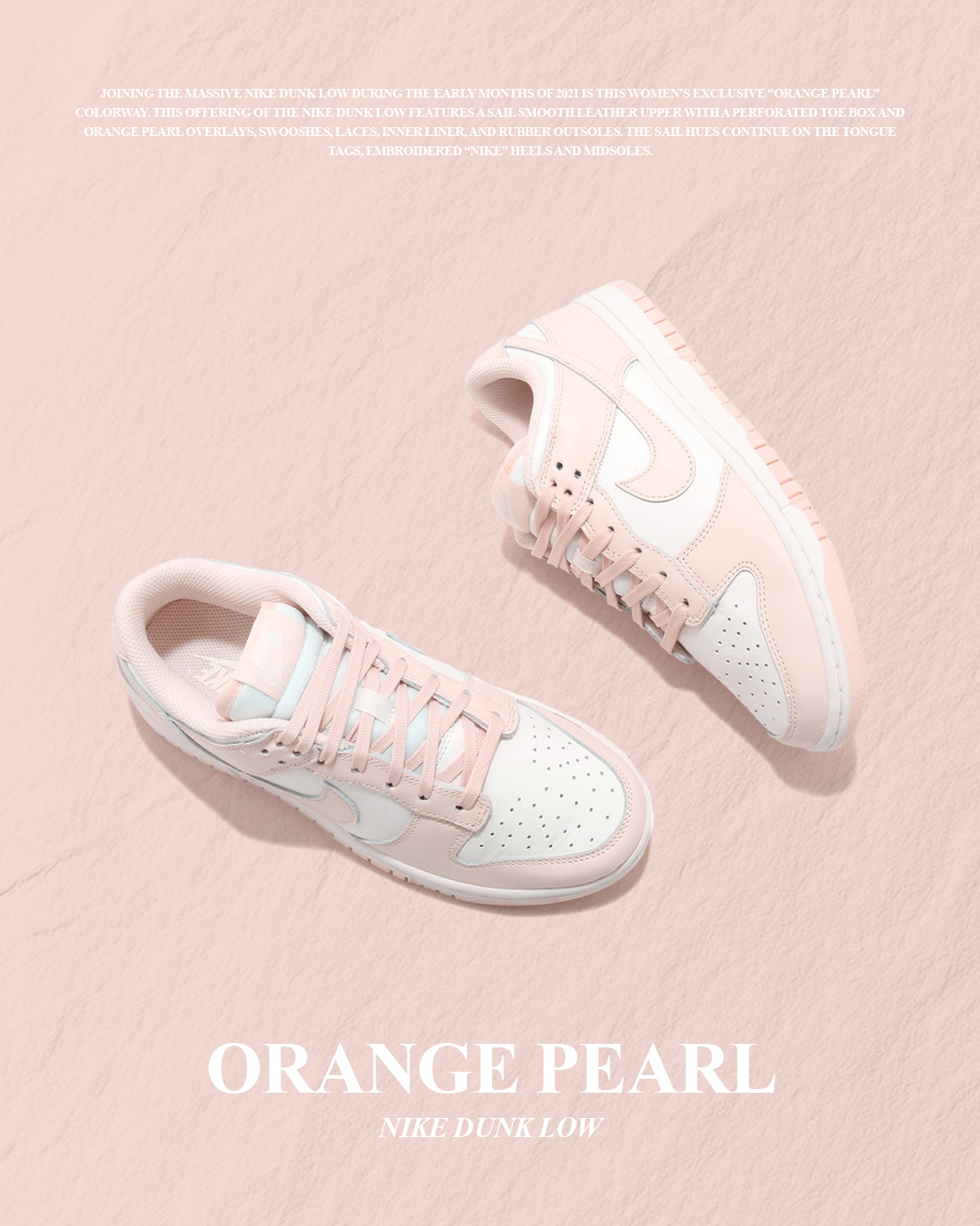 iSNEAKERS｜Nike Dunk low "Orange Pearl" 櫻花粉 DD1503-102