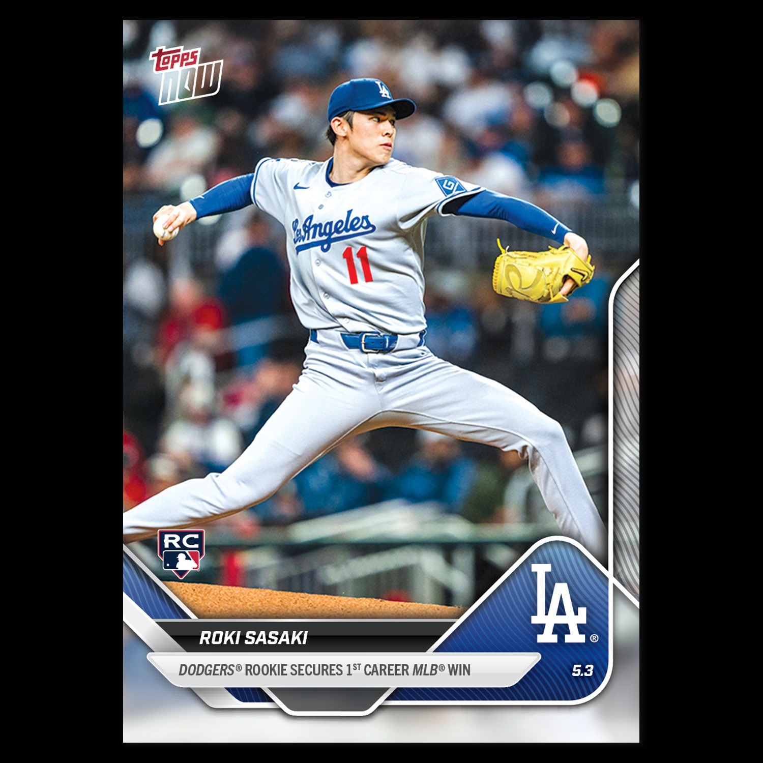 MLB球員卡 Roki Sasaki - 2025 MLB Topps NOW® - Card 137 - LOOK FOR AUTO - PR: 13,360