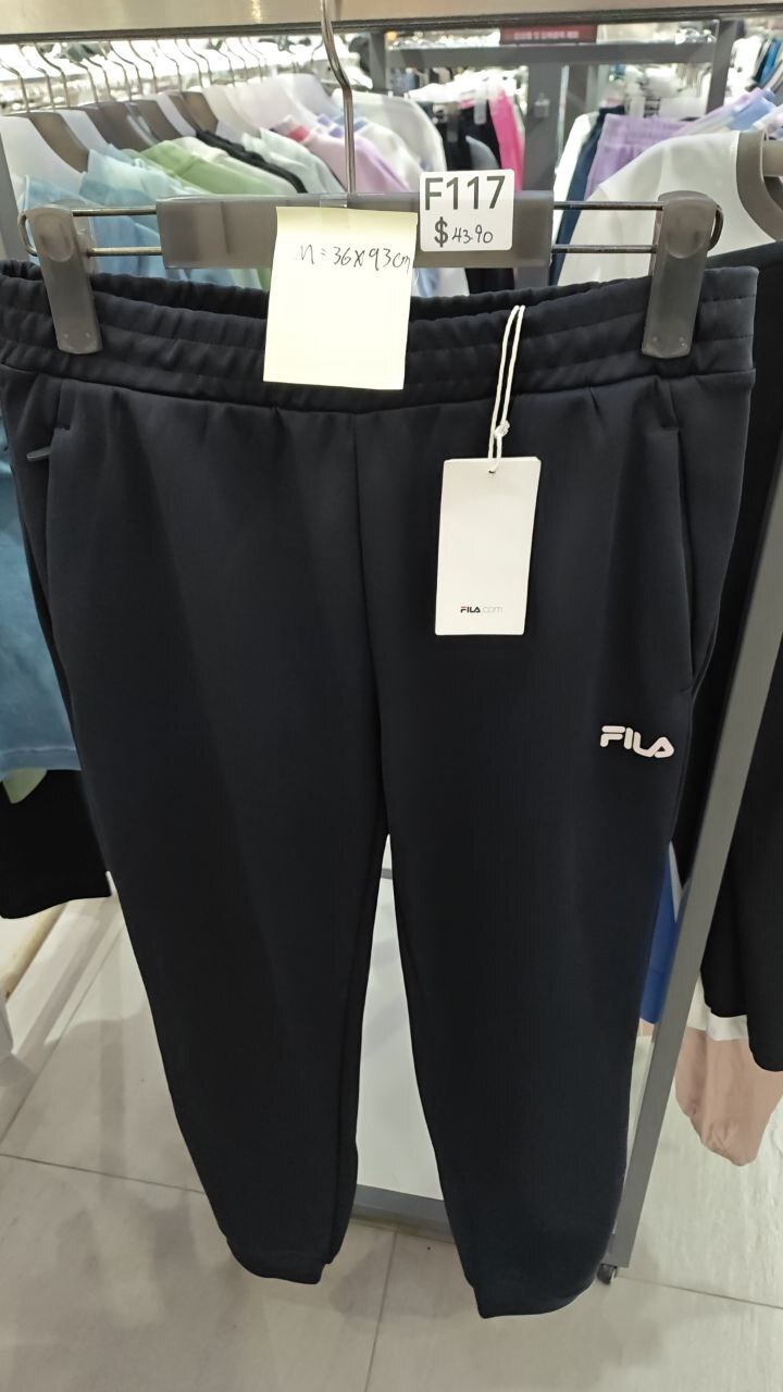 [K] FILA BLACK MEN'S SPORT BASIC TRACK JOGGER PANTS, FS2FPE3211M-BLK (F117)
