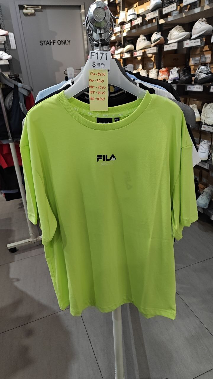 [K] FILA AGR KID'S CAMPING SLEEVE LABEL POINT T-SHIRT, FK2RSG2S03X-AGR (F171)