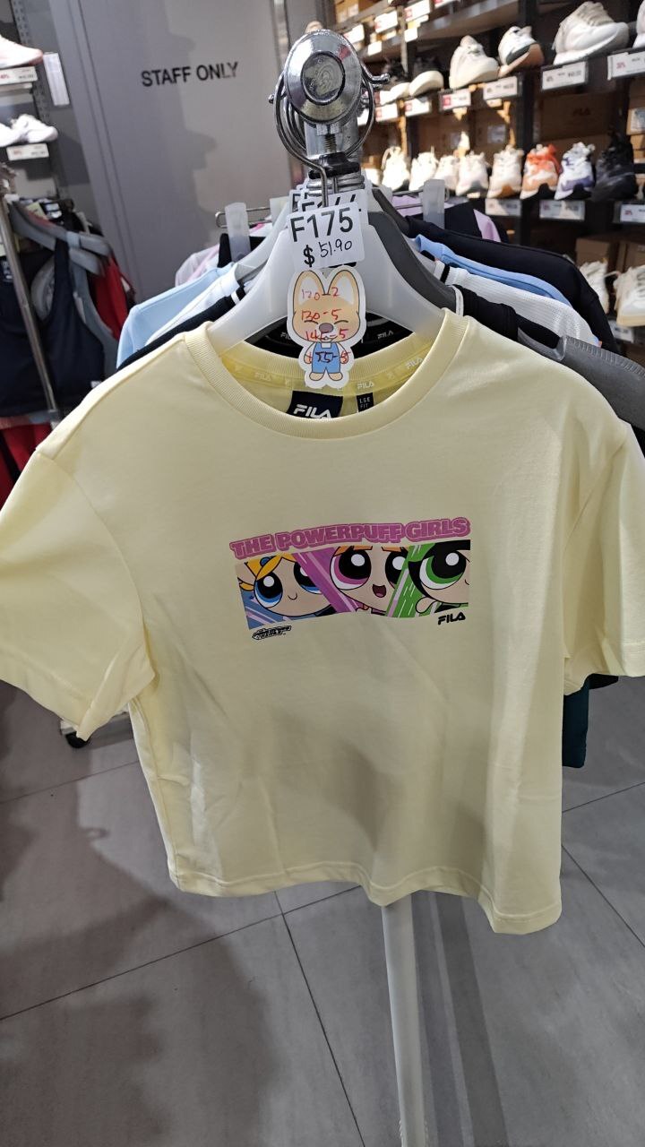[K] FILA LEN KID'S POWERPUFF GIRLS LOOSE FIT T-SHIRT, FK2RSG2P03F-LEN (F175)