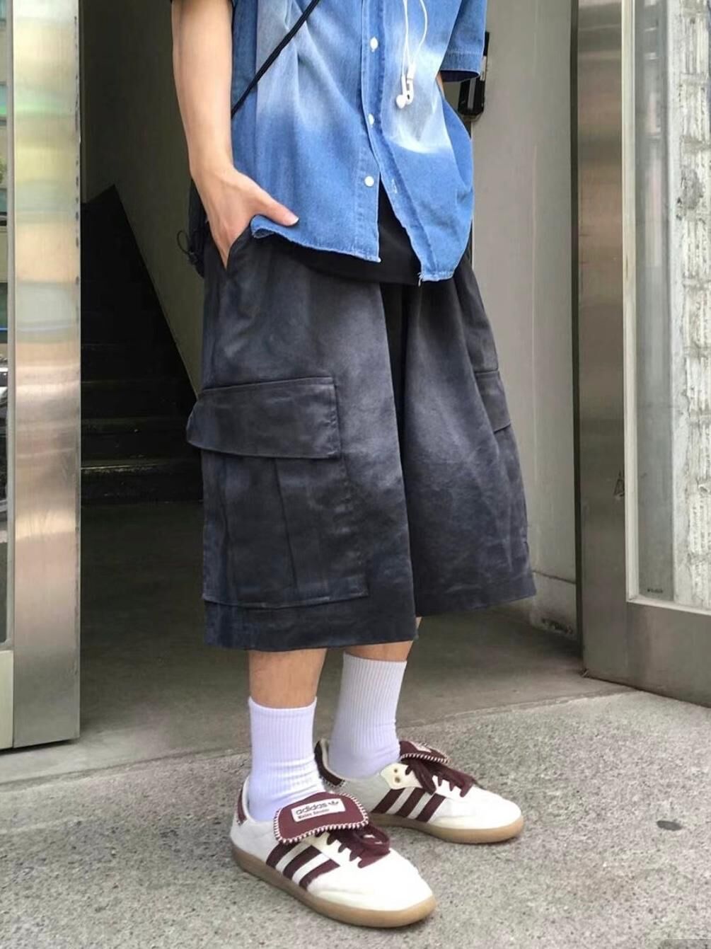 仿污工裝短褲 TAC-0273P