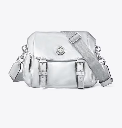 【預購】TORY BURCH G081855 SMALL VIRGINIA METALLIC MESSENGER