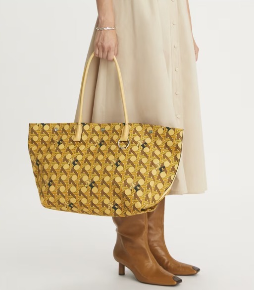 【預購】TORY BURCH G081857 CANVAS BASKETWEAVE TOTE