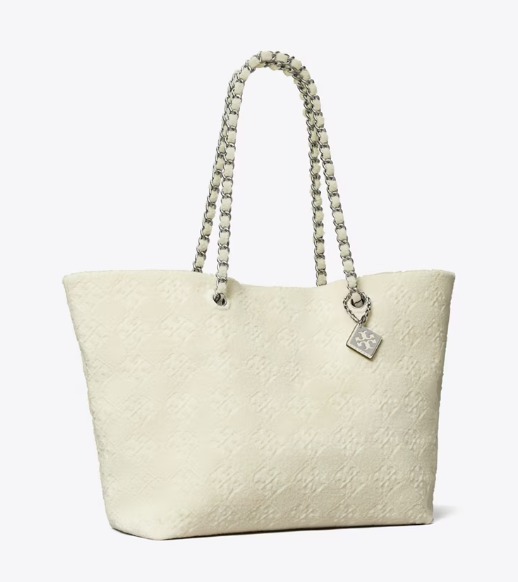 【預購】TORY BURCH G081875 ELLA TERRY CHAIN TOTE