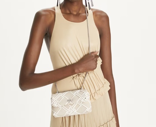 【預購】TORY BURCH G081877 MINI KIRA WOVEN CANVAS FLAP BAG