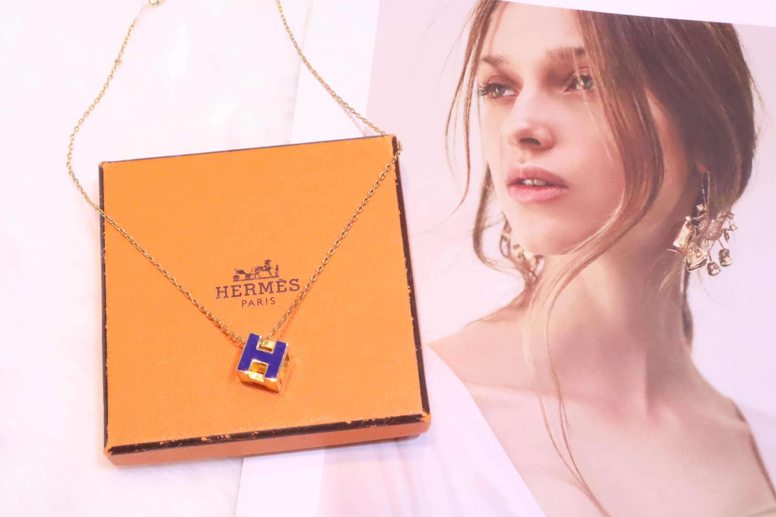 Hermes深藍金 H方型吊嘴💙(現貨)