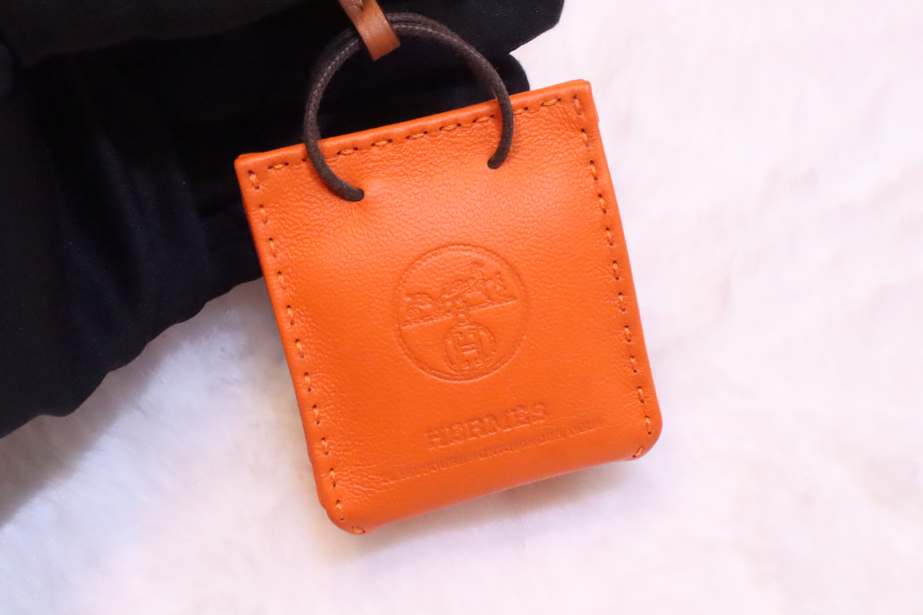 全新✨ Hermes Orange Shopping Bag Charm 掛飾橙色🧡 (現貨)