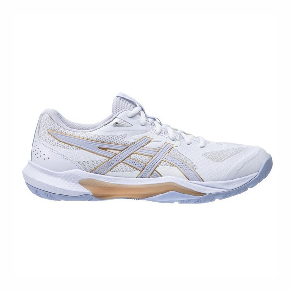 Asics GEL-Tactic 13 2E 1073A084-102 女 排球鞋 寬楦 穩定 包覆 回彈 白 金