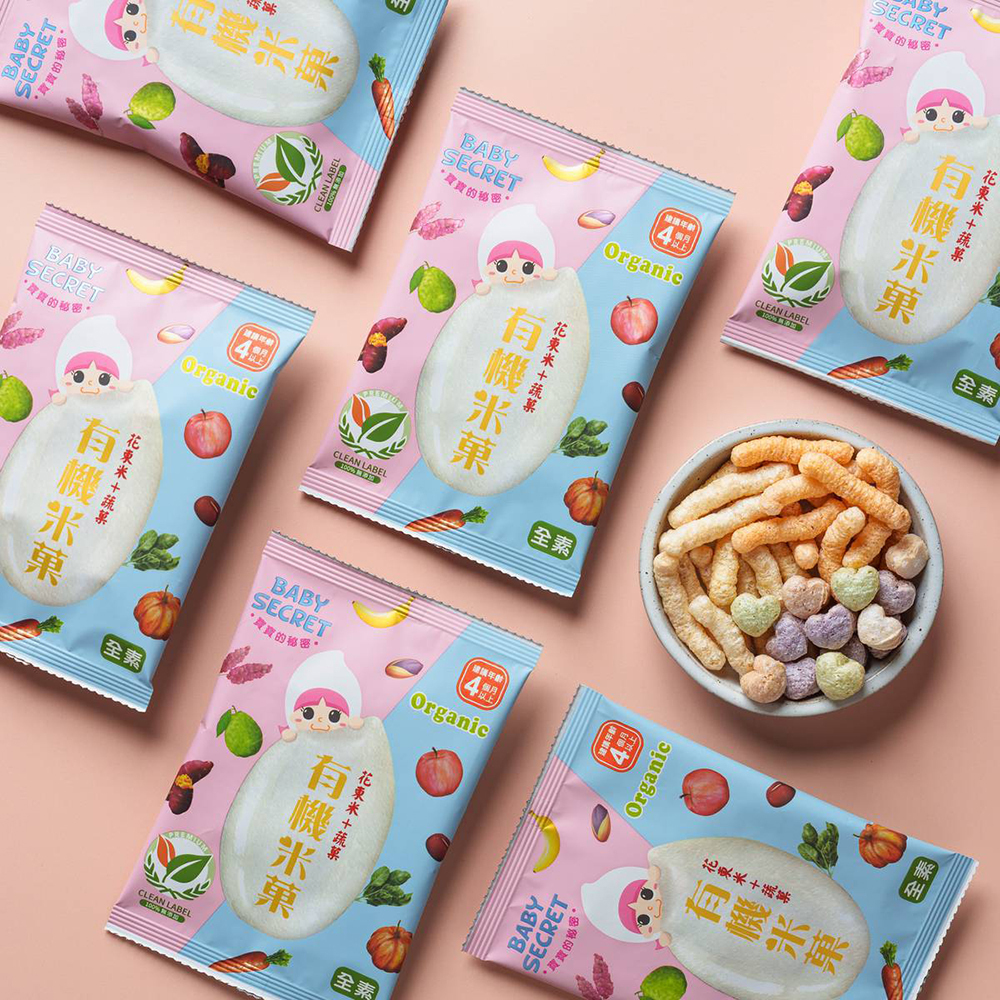 Baby Secret寶寶的秘密|4個月獨家心型盒裝|有機蘋果米菓