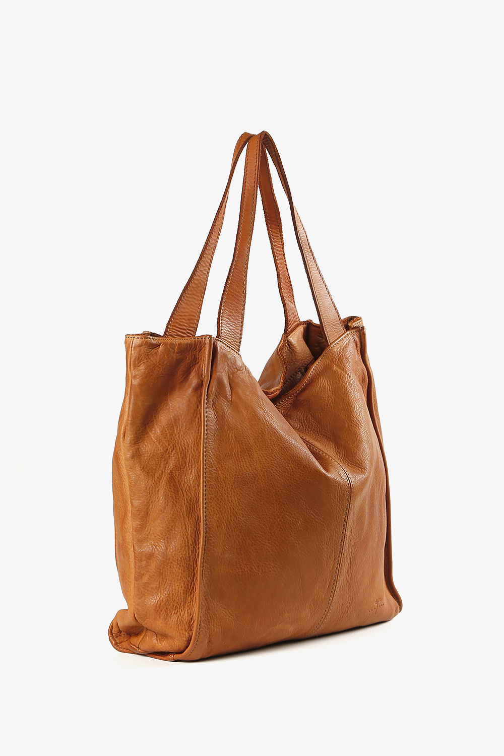 Moana 柔革極簡大托特包 棕色