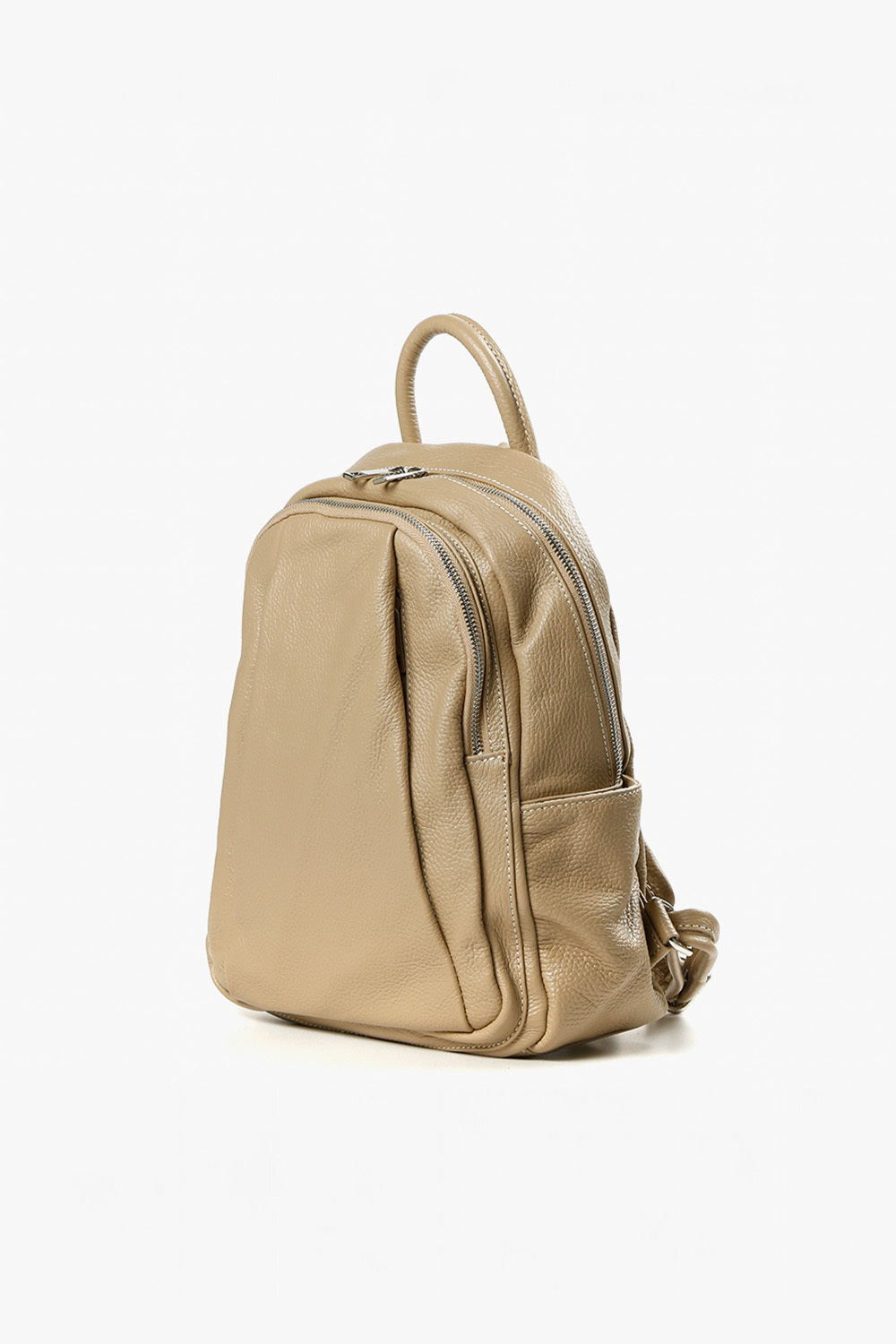 Arese 真皮後背包 卡其色