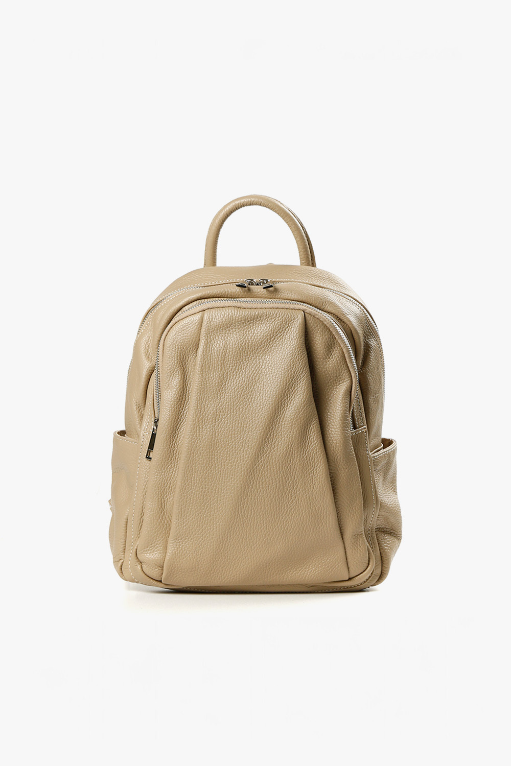 Arese 真皮後背包 卡其色