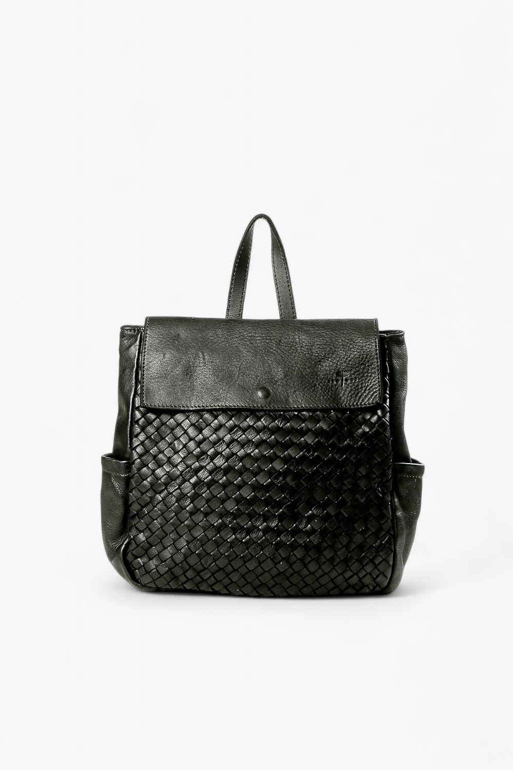 Florence 編織後背包 黑色
